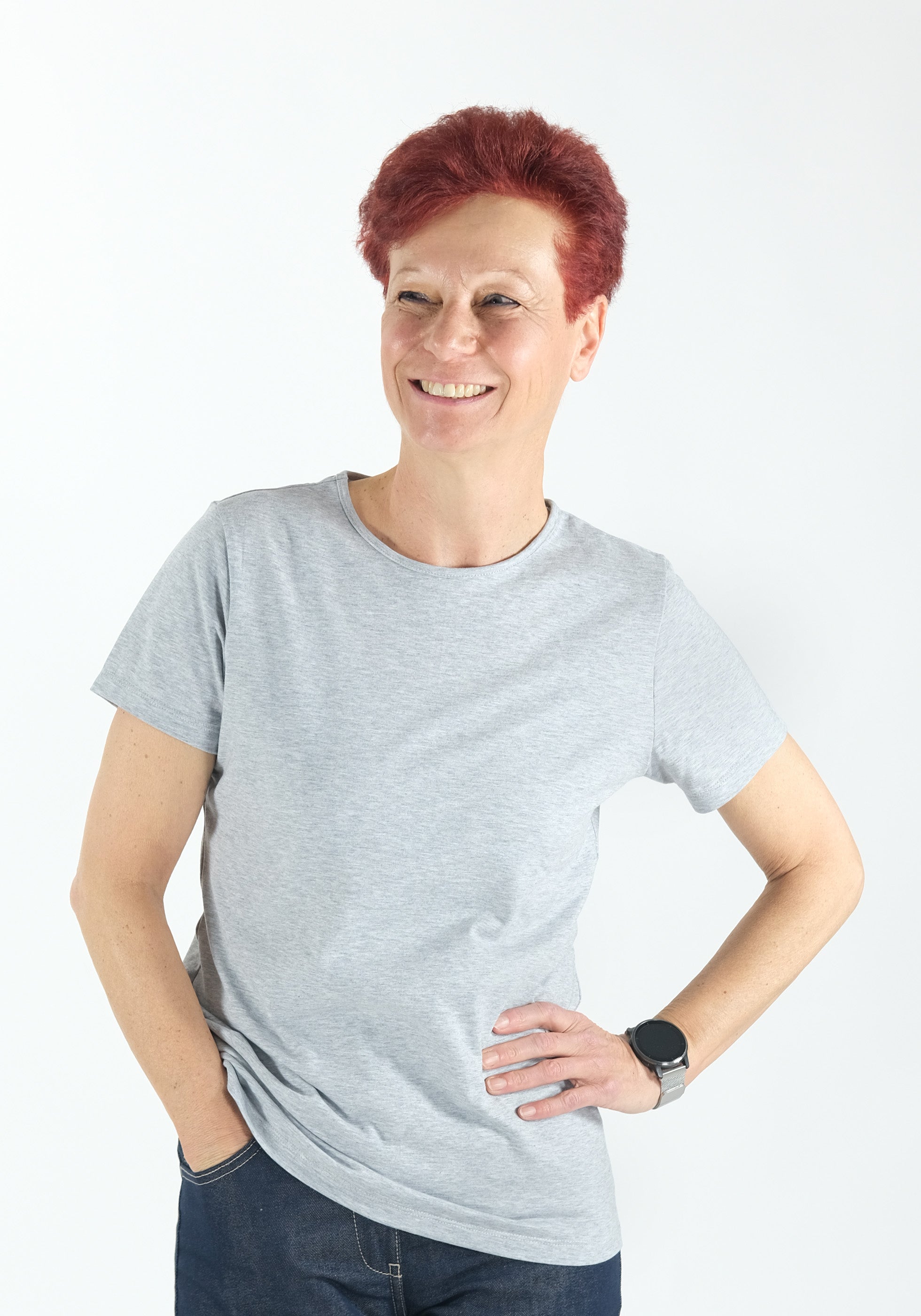 Kurzarm-Shirt Contoured fit Katharina